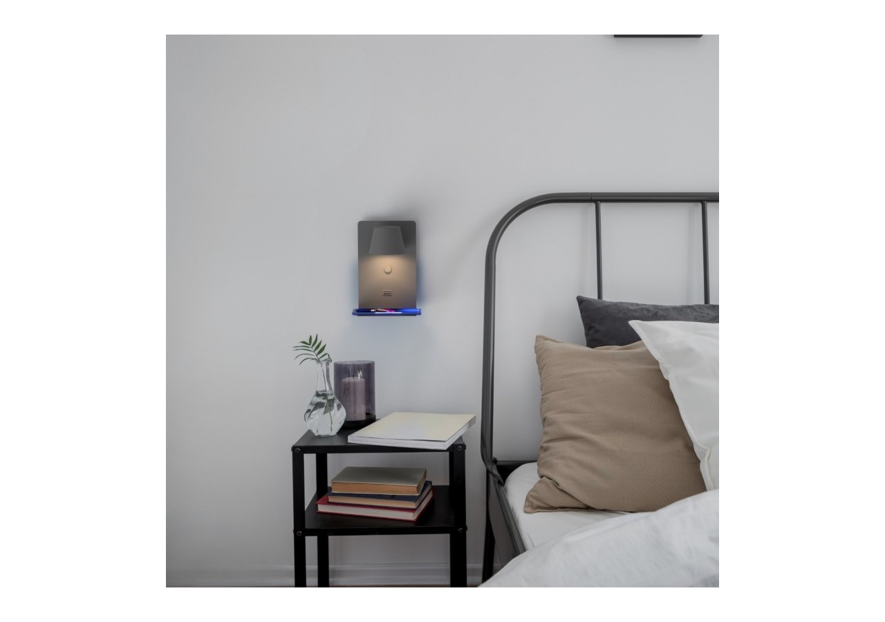 Applique murale liseuse avec port USB "BASKOP"-6W-Design vertical - LN1545-G1 - Barcelona LED