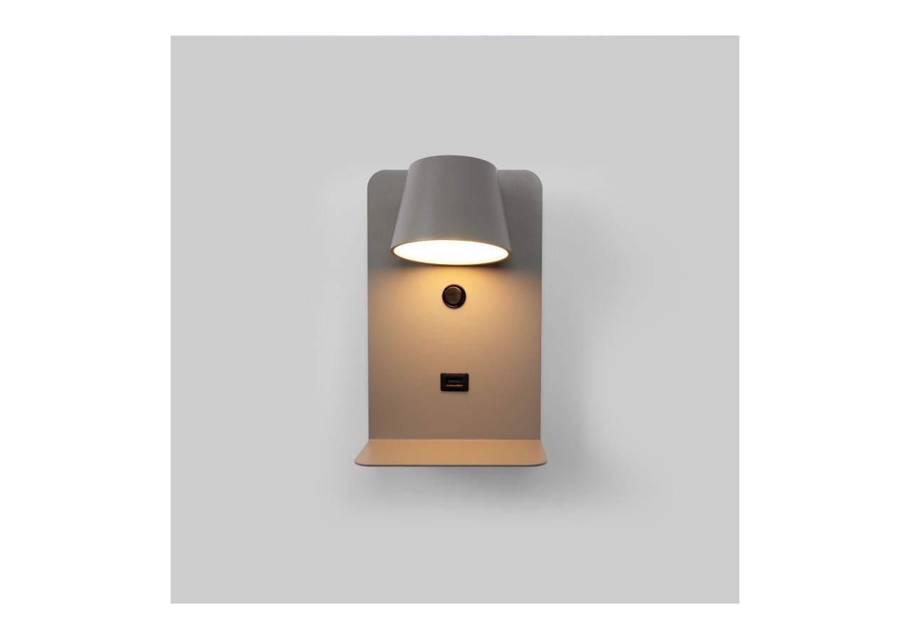 Applique murale liseuse avec port USB "BASKOP"-6W-Design vertical - LN1545-G1 - Barcelona LED