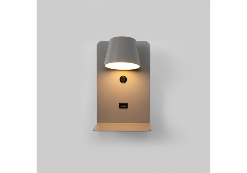 Applique murale liseuse avec port USB "BASKOP"-6W-Design vertical - LN1545-G1 - Barcelona LED