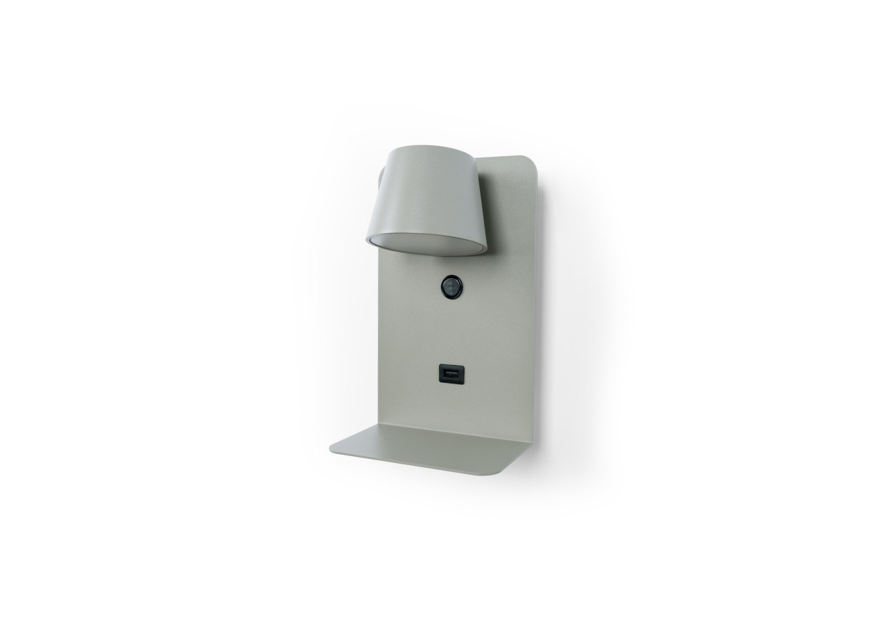 Applique murale liseuse avec port USB "BASKOP"-6W-Design vertical - LN1545-G1 - Barcelona LED