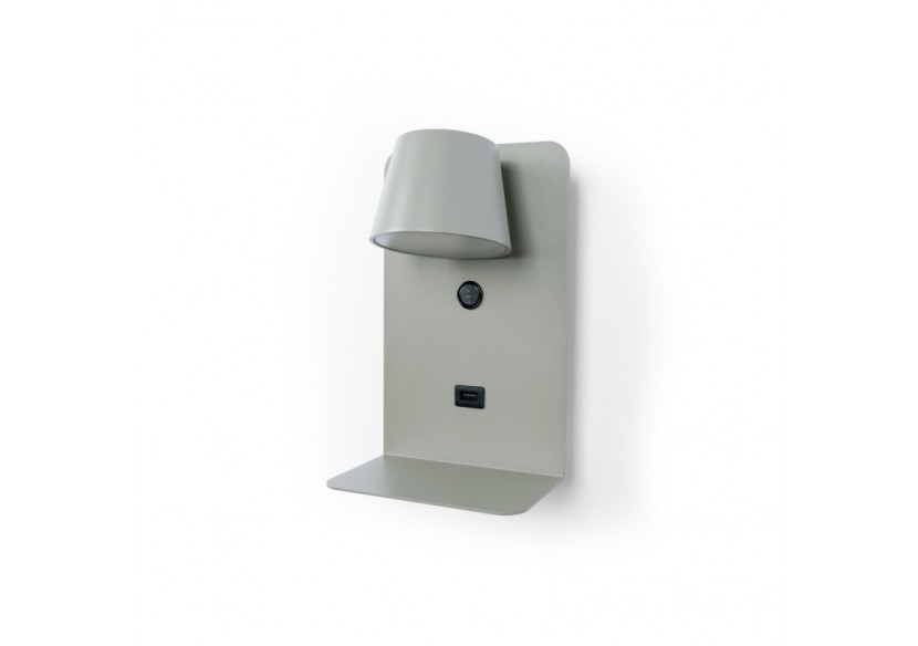 Applique murale liseuse avec port USB "BASKOP"-6W-Design vertical - LN1545-G1 - Barcelona LED
