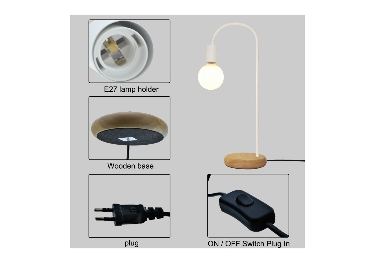 Lampe de table "Finna" E27 - LN1311-B - Barcelona LED
