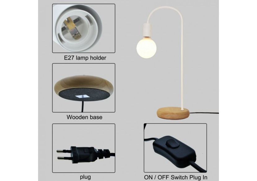 Lampe de table "Finna" E27 - LN1311-B - Barcelona LED