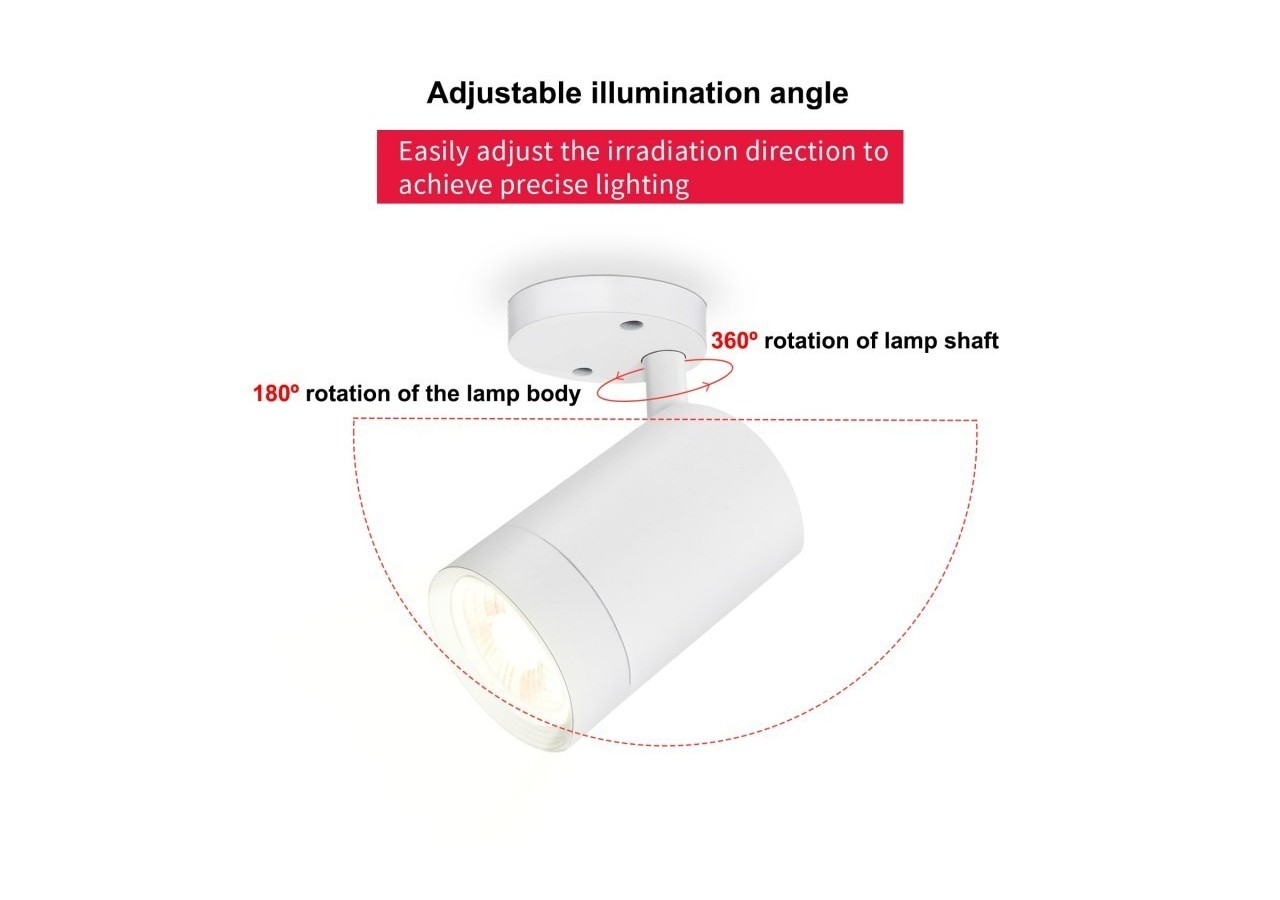 Spot orientable pour ampoule GU10 - L200-B - Barcelona LED
