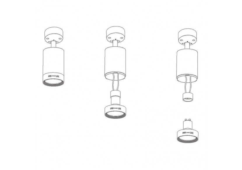 Spot orientable pour ampoule GU10 - L200-B - Barcelona LED