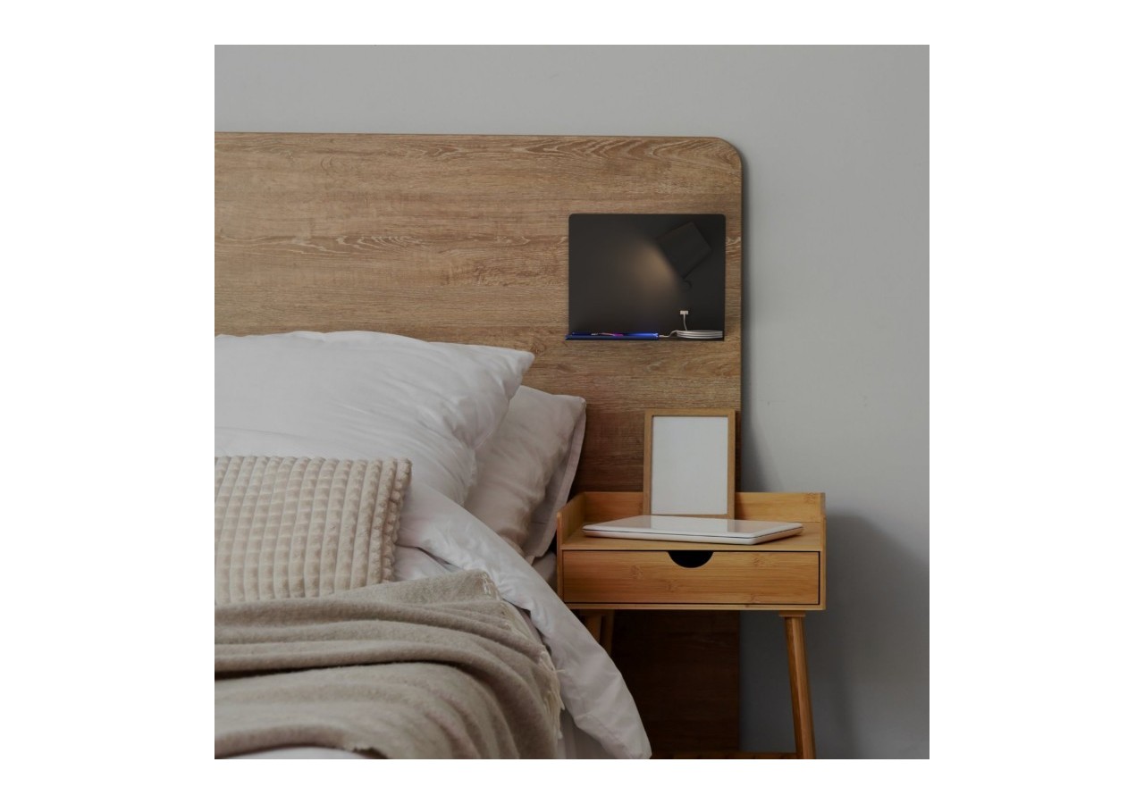 Applique murale liseuse avec port USB "BASKOP"-6W-Design horizontal - LN1541-N - Barcelona LED