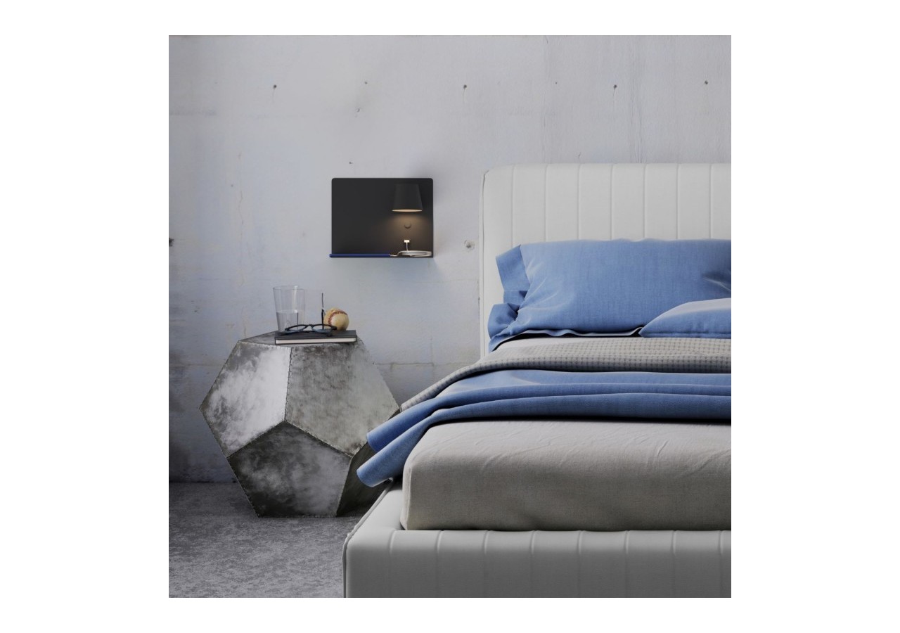 Applique murale liseuse avec port USB "BASKOP"-6W-Design horizontal - LN1541-N - Barcelona LED