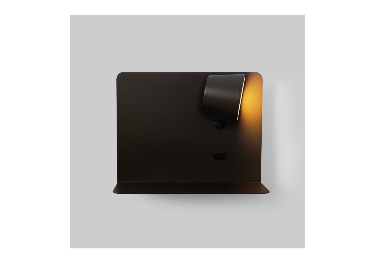Applique murale liseuse avec port USB "BASKOP"-6W-Design horizontal - LN1541-N - Barcelona LED