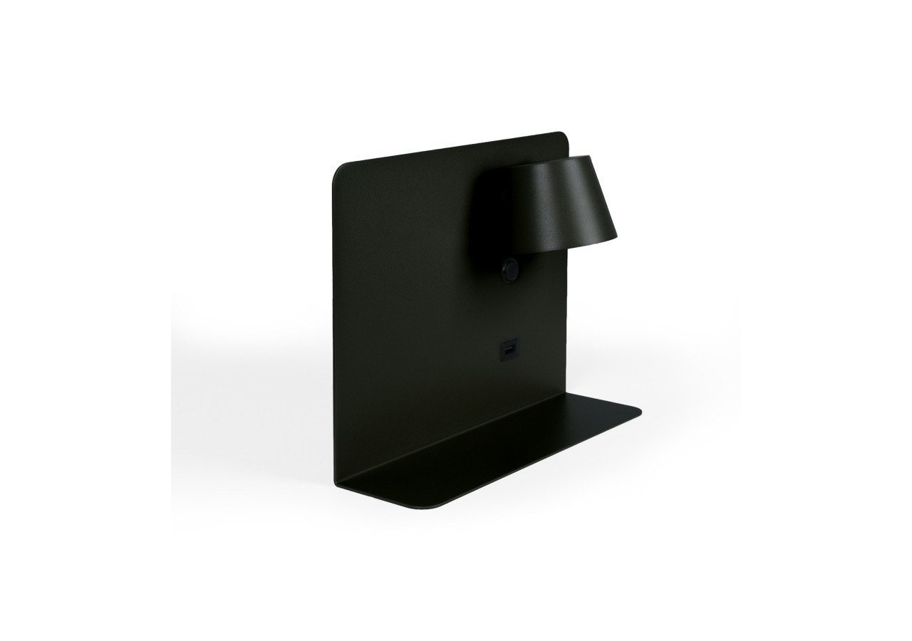 Applique murale liseuse avec port USB "BASKOP"-6W-Design horizontal - LN1541-N - Barcelona LED