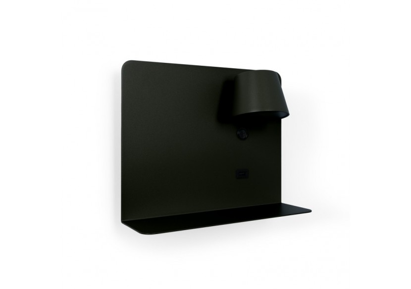 Applique murale liseuse avec port USB "BASKOP"-6W-Design horizontal - LN1541-N - Barcelona LED