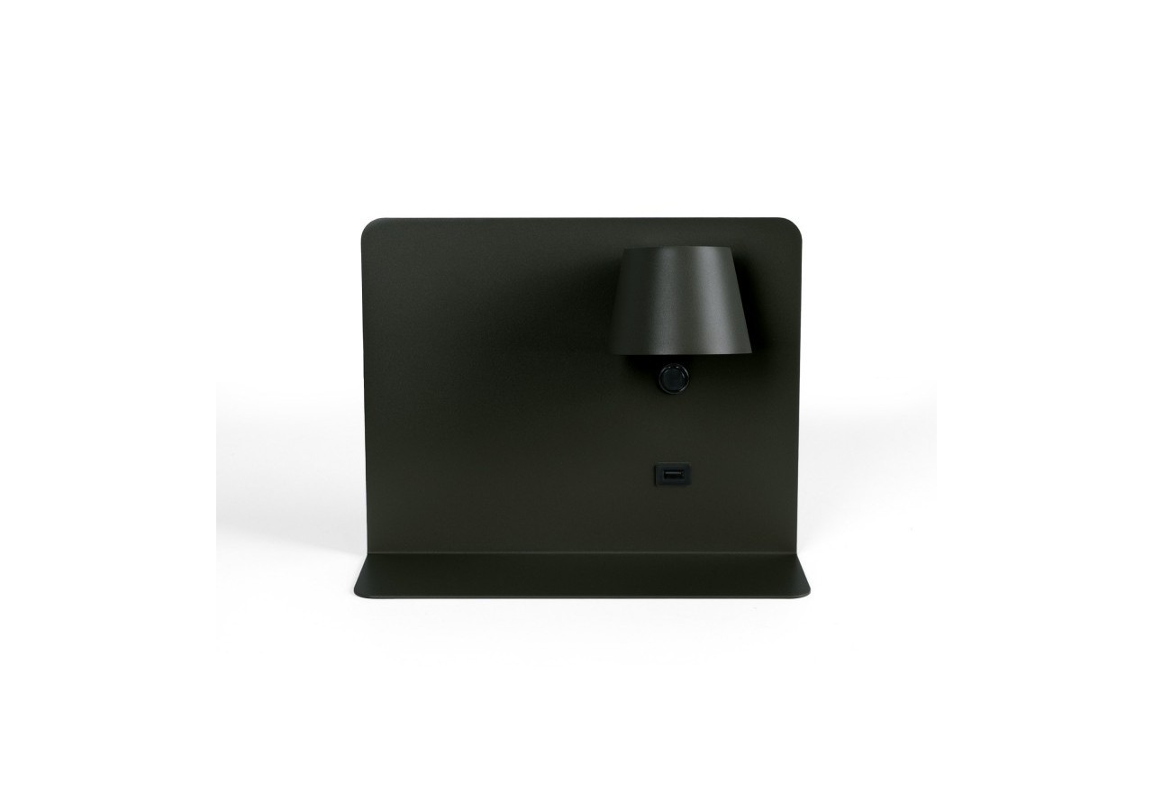 Applique murale liseuse avec port USB "BASKOP"-6W-Design horizontal - LN1541-N - Barcelona LED