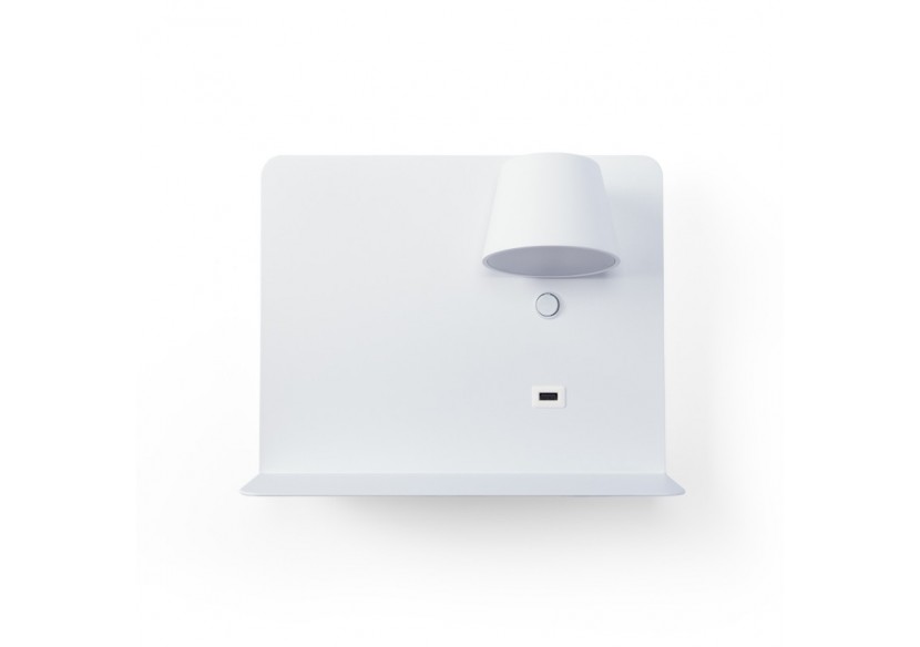 Applique murale liseuse avec port USB "BASKOP"-6W-Design horizontal - LN1541-B - Barcelona LED
