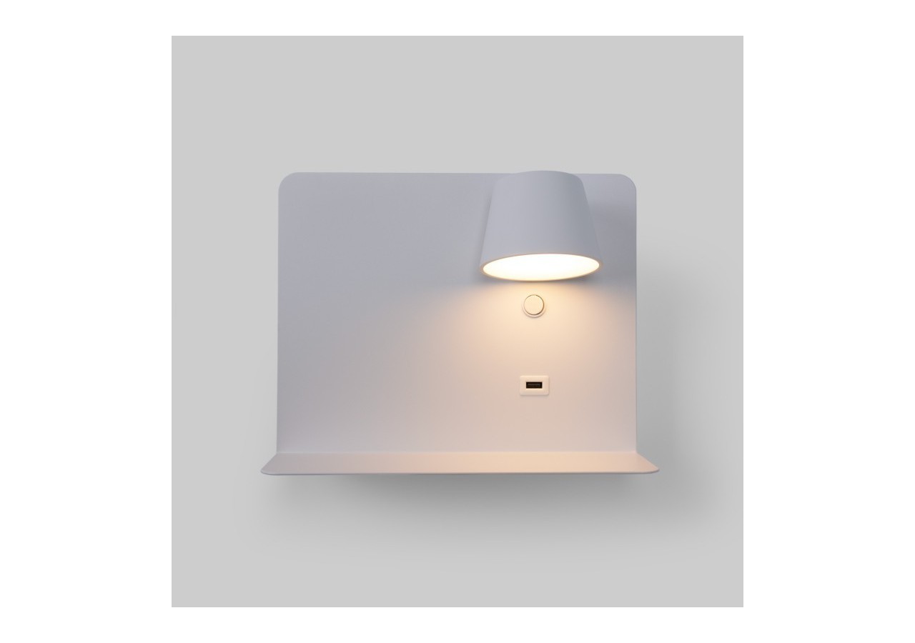 Applique murale liseuse avec port USB "BASKOP"-6W-Design horizontal - LN1541-B - Barcelona LED