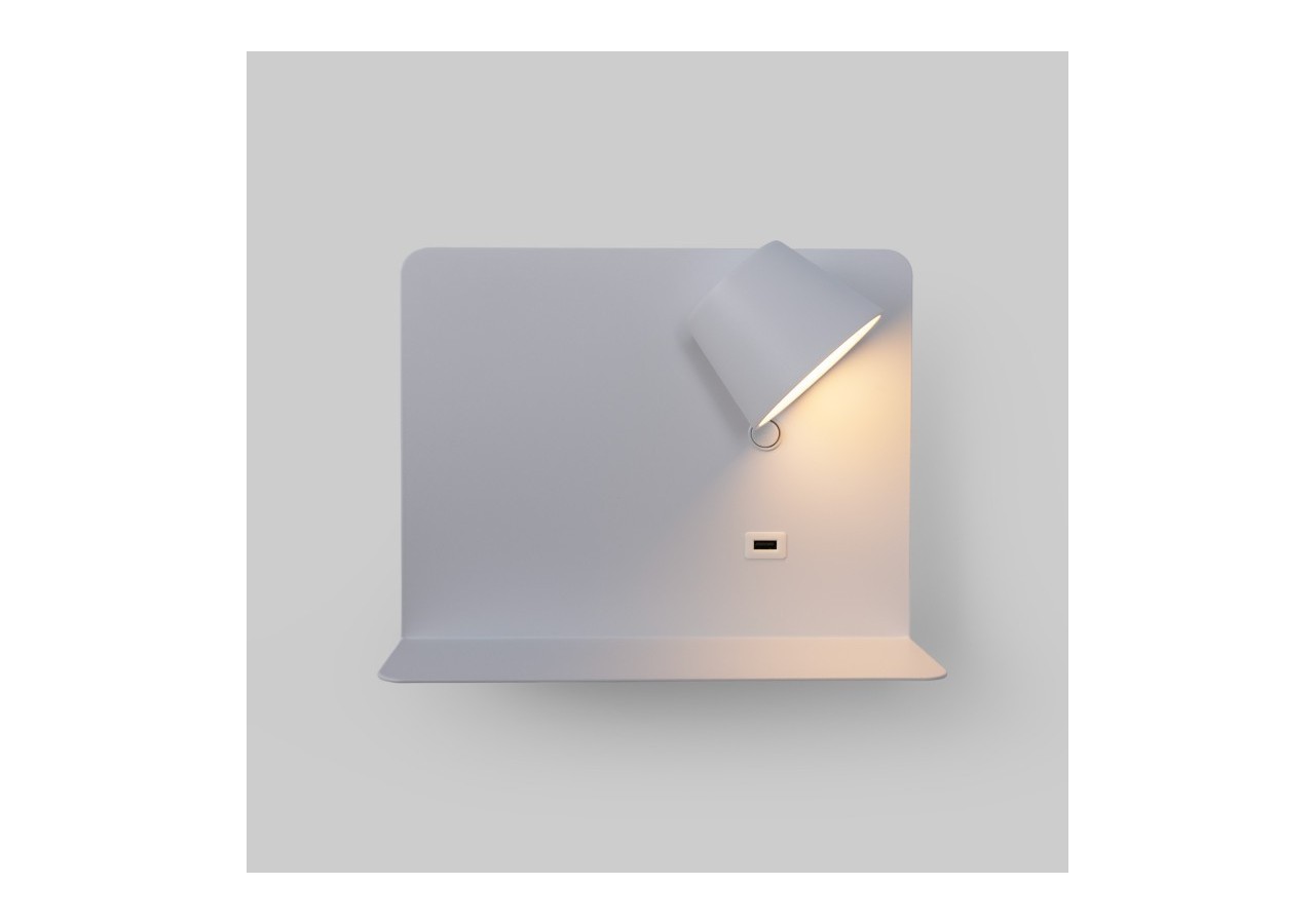 Applique murale liseuse avec port USB "BASKOP"-6W-Design horizontal - LN1541-B - Barcelona LED