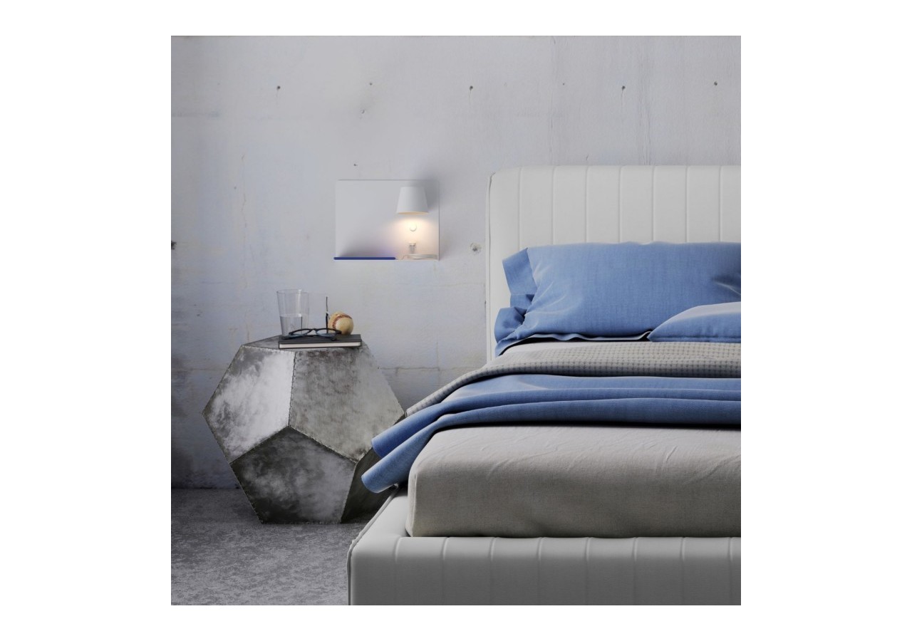 Applique murale liseuse avec port USB "BASKOP"-6W-Design horizontal - LN1541-B - Barcelona LED