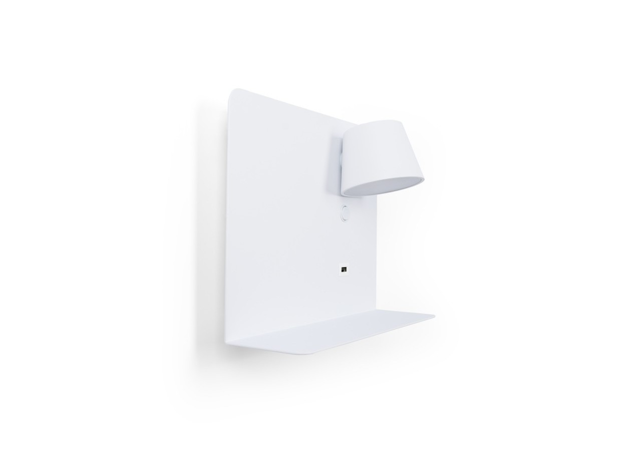 Applique murale liseuse avec port USB "BASKOP"-6W-Design horizontal - LN1541-B - Barcelona LED
