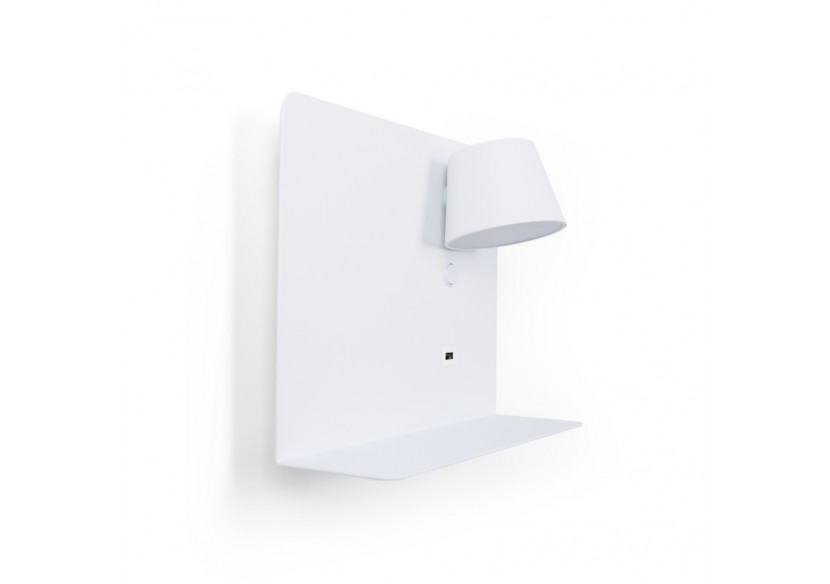 Applique murale liseuse avec port USB "BASKOP"-6W-Design horizontal - LN1541-B - Barcelona LED