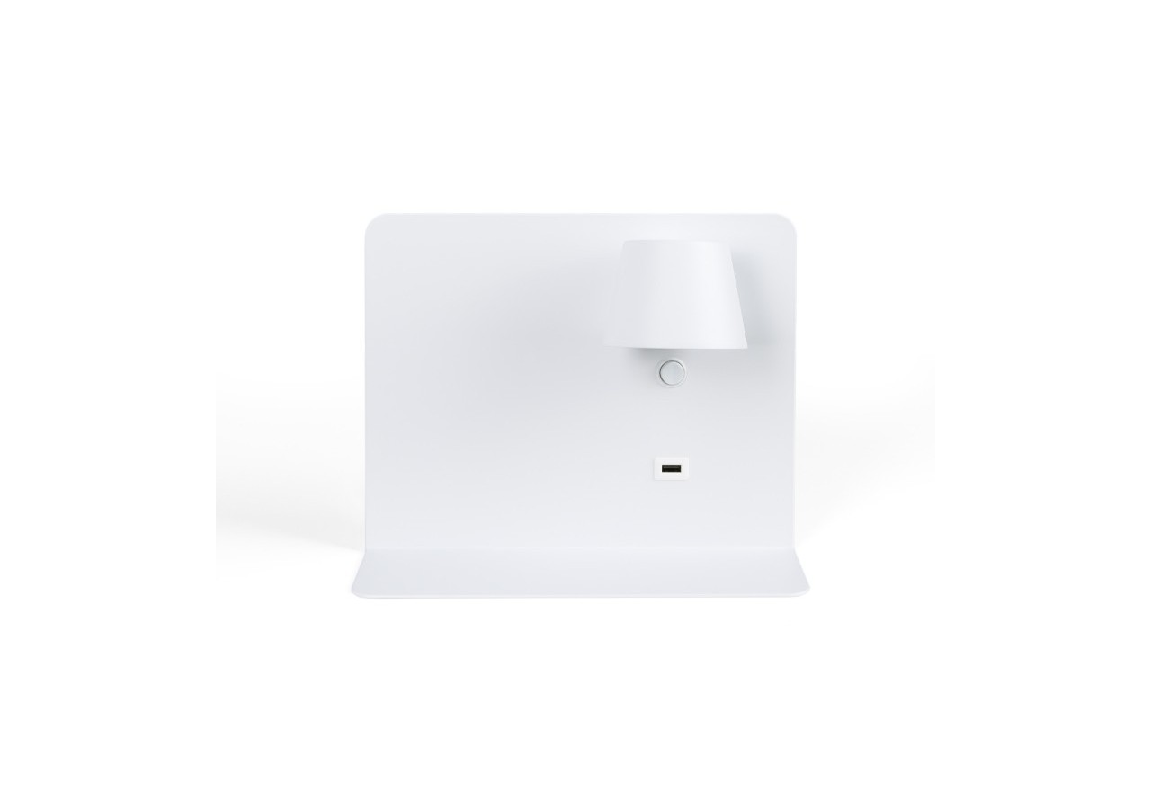 Applique murale liseuse avec port USB "BASKOP"-6W-Design horizontal - LN1541-B - Barcelona LED