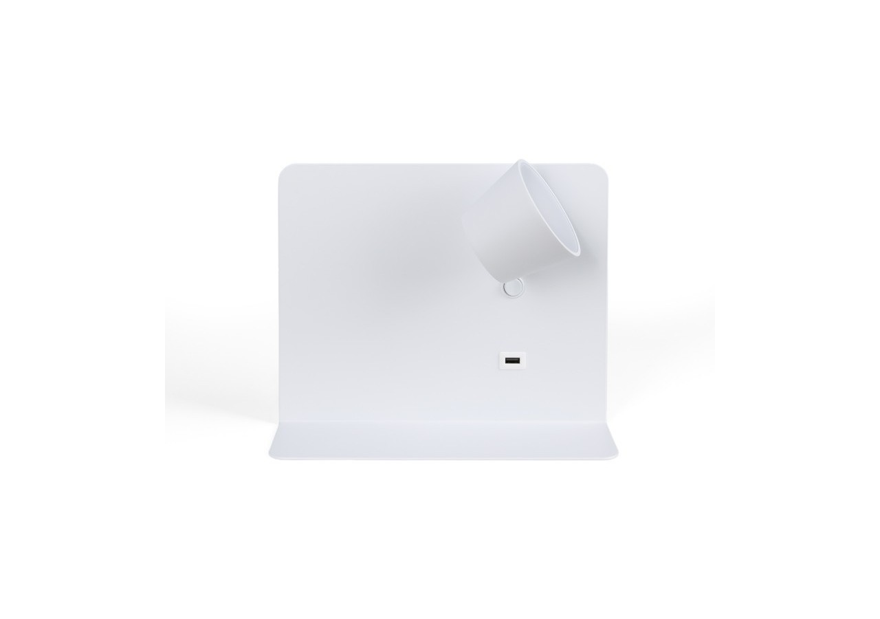 Applique murale liseuse avec port USB "BASKOP"-6W-Design horizontal - LN1541-B - Barcelona LED