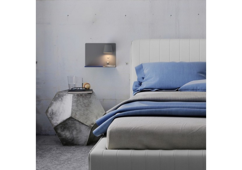 Applique murale liseuse avec port USB "BASKOP"-6W-Design horizontal - LN1541-G - Barcelona LED