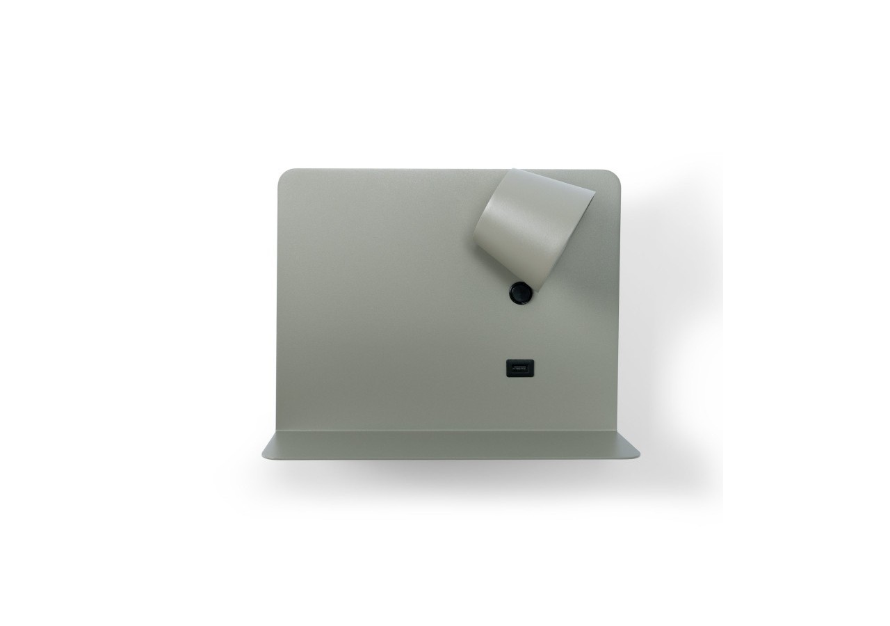 Applique murale liseuse avec port USB "BASKOP"-6W-Design horizontal - LN1541-G - Barcelona LED