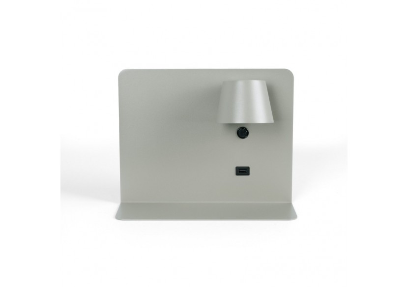 Applique murale liseuse avec port USB "BASKOP"-6W-Design horizontal - LN1541-G - Barcelona LED