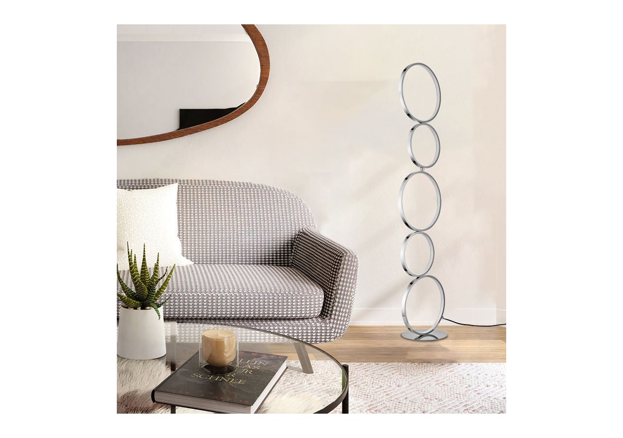 Lampadaire LED en aluminium "NATALIE"-30W-Lumière chaude - LN1414-CR - Barcelona LED