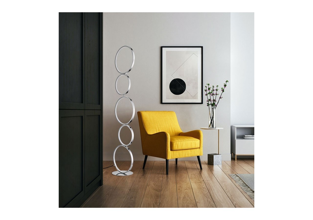 Lampadaire LED en aluminium "NATALIE"-30W-Lumière chaude - LN1414-CR - Barcelona LED