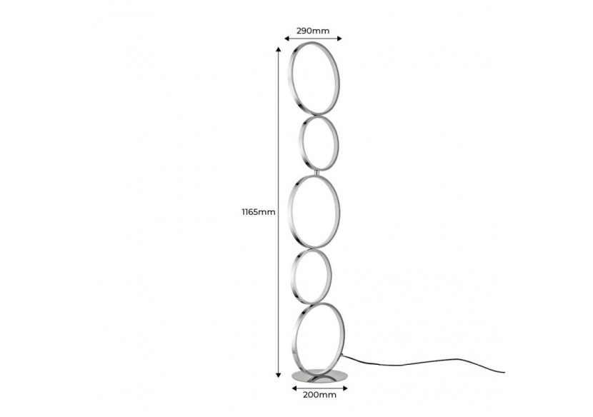 Lampadaire LED en aluminium "NATALIE"-30W-Lumière chaude - LN1414-CR - Barcelona LED