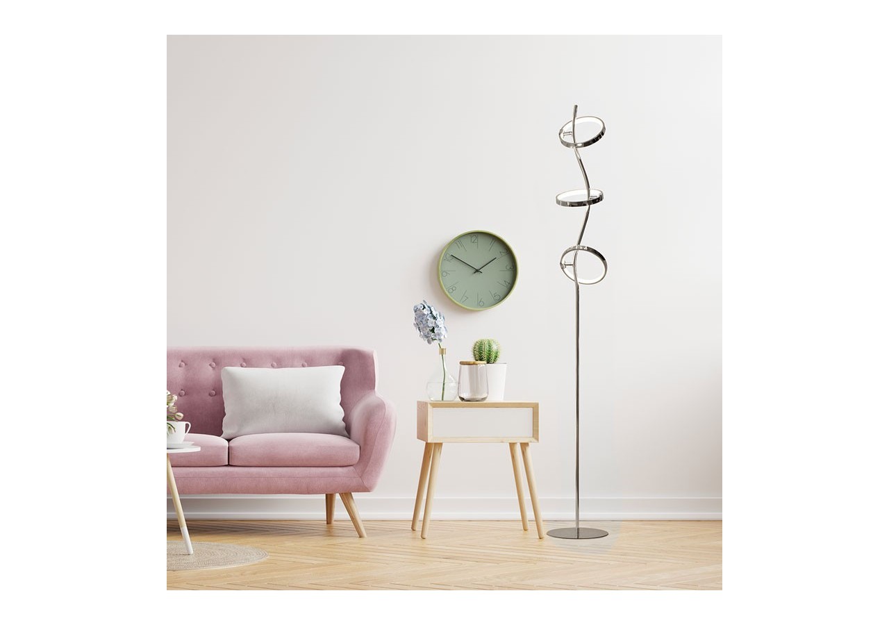 Lampadaire LED en aluminium "GARLAND HOLLYWOOD"-15W-Lumière chaude - LN1616-CR - Barcelona LED