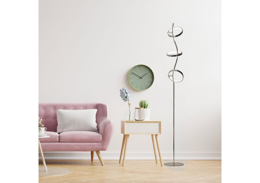 Lampadaire LED en aluminium "GARLAND HOLLYWOOD"-15W-Lumière chaude - LN1616-CR - Barcelona LED