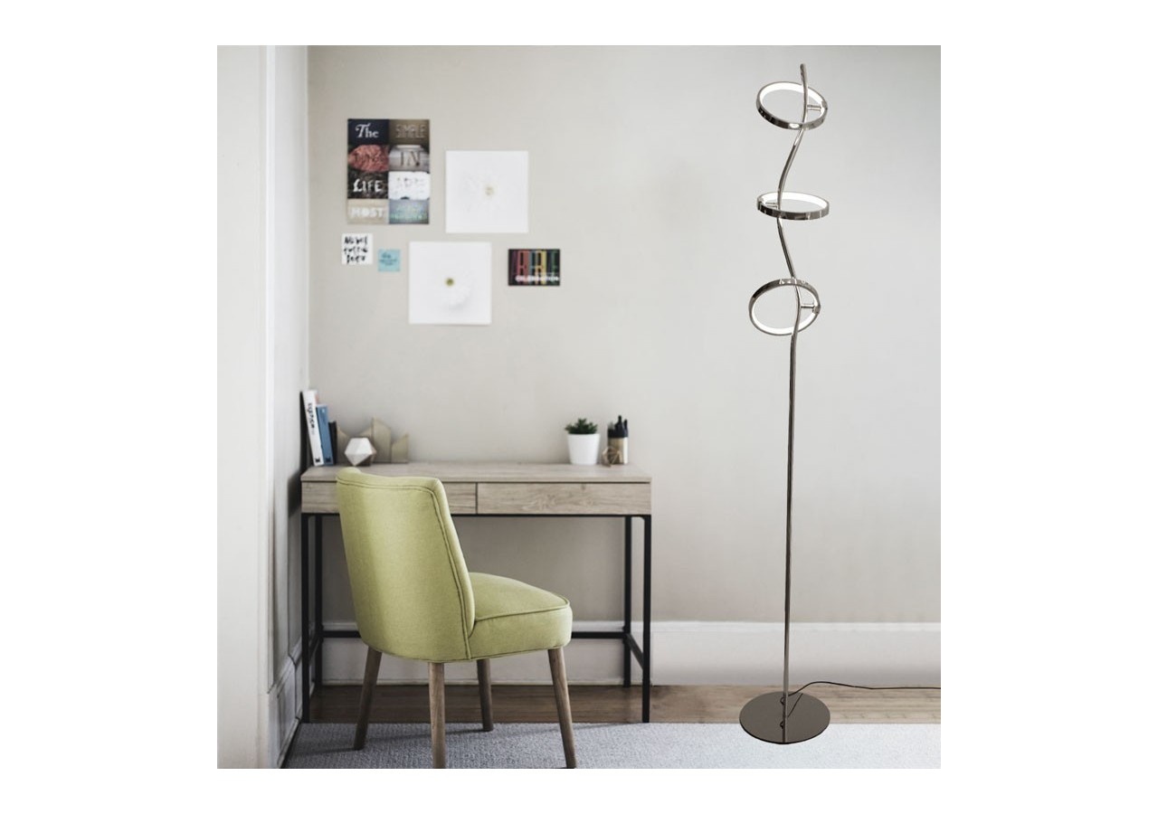 Lampadaire LED en aluminium "GARLAND HOLLYWOOD"-15W-Lumière chaude - LN1616-CR - Barcelona LED