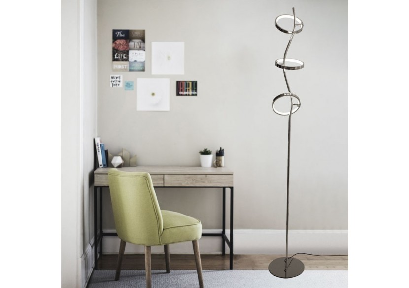 Lampadaire LED en aluminium "GARLAND HOLLYWOOD"-15W-Lumière chaude - LN1616-CR - Barcelona LED