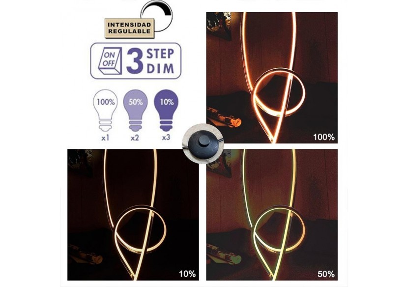 Lampe sur pied 25W dimmable "Loren" Gamme Hollywood - LN1618-BC - Barcelona LED