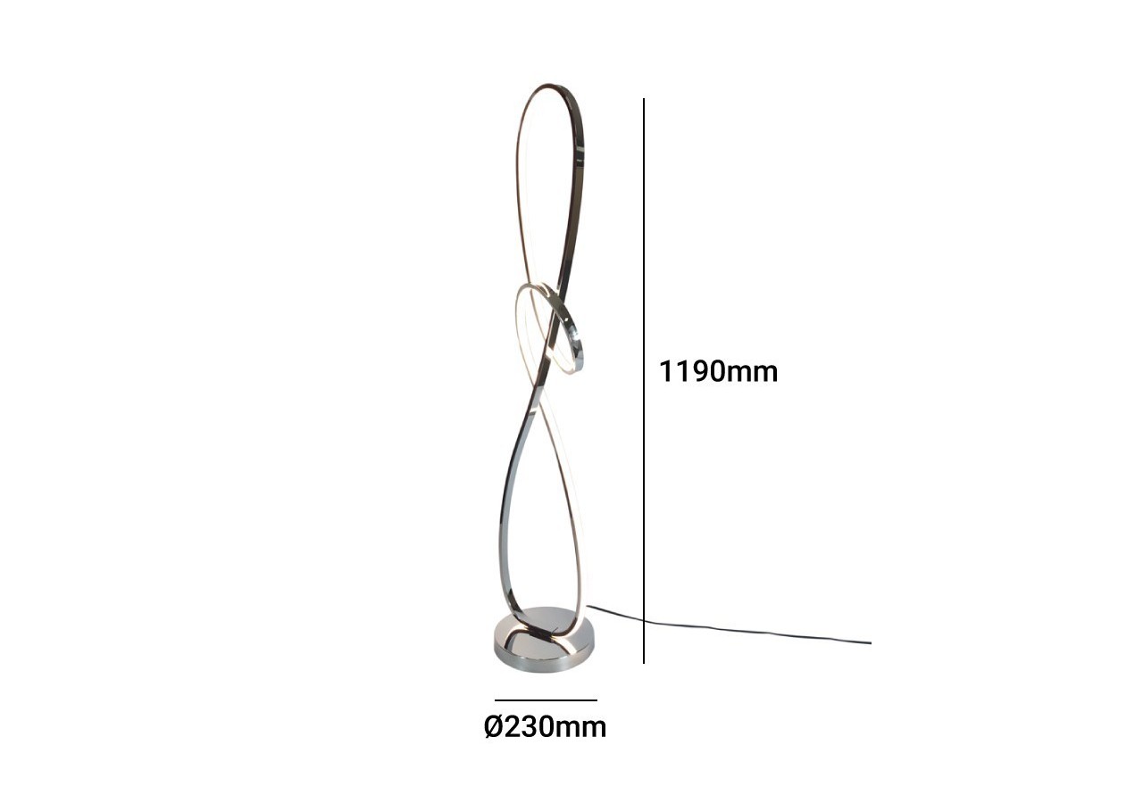 Lampe sur pied 25W dimmable "Loren" Gamme Hollywood - LN1618-BN - Barcelona LED