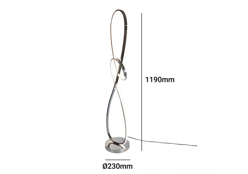 Lampe sur pied 25W dimmable "Loren" Gamme Hollywood - LN1618-BN - Barcelona LED Lampe sur pied 25W dimmable "Loren" Gamme Hollywood - LN1618-BN - Barcelona LED
