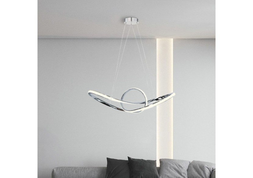 Suspension LED modulable 34 W "Loren" Gamme Hollywood - LN1619-BN - Barcelona LED Suspension LED modulable 34 W "Loren" Gamme Hollywood - LN1619-BN - Barcelona LED