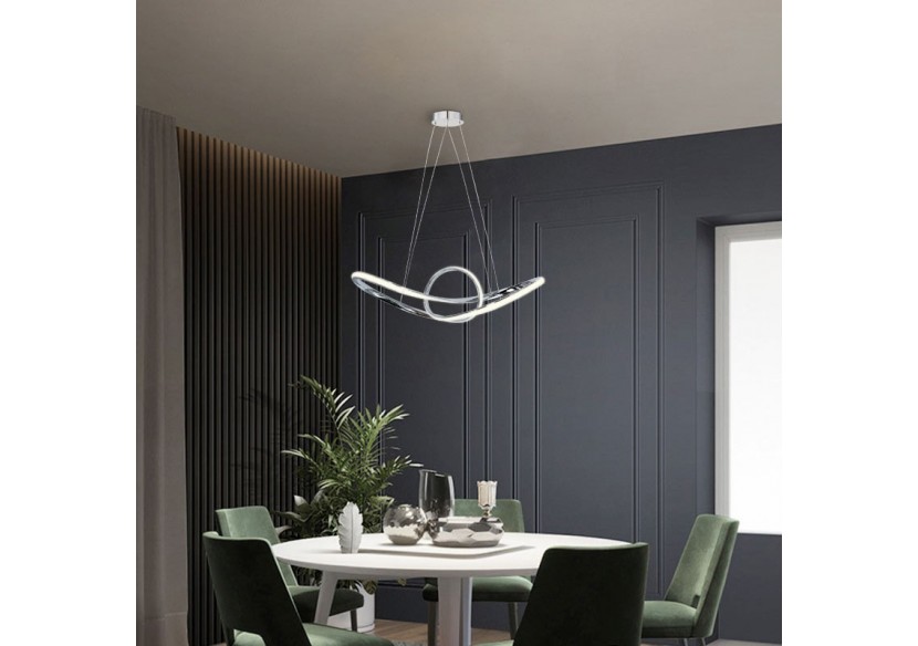 Suspension LED modulable 34 W "Loren" Gamme Hollywood - LN1619-BN - Barcelona LED Suspension LED modulable 34 W "Loren" Gamme Hollywood - LN1619-BN - Barcelona LED