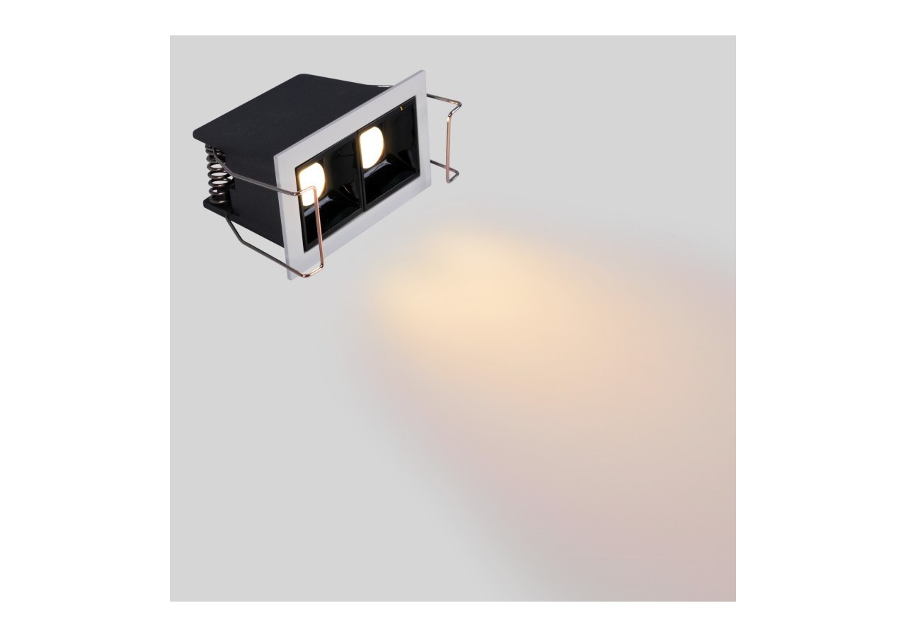 Spot linéaire LED encastrable double 4W-UGR18-IRC90-Puce OSRAM - B1211-B-BC - Barcelona LED
