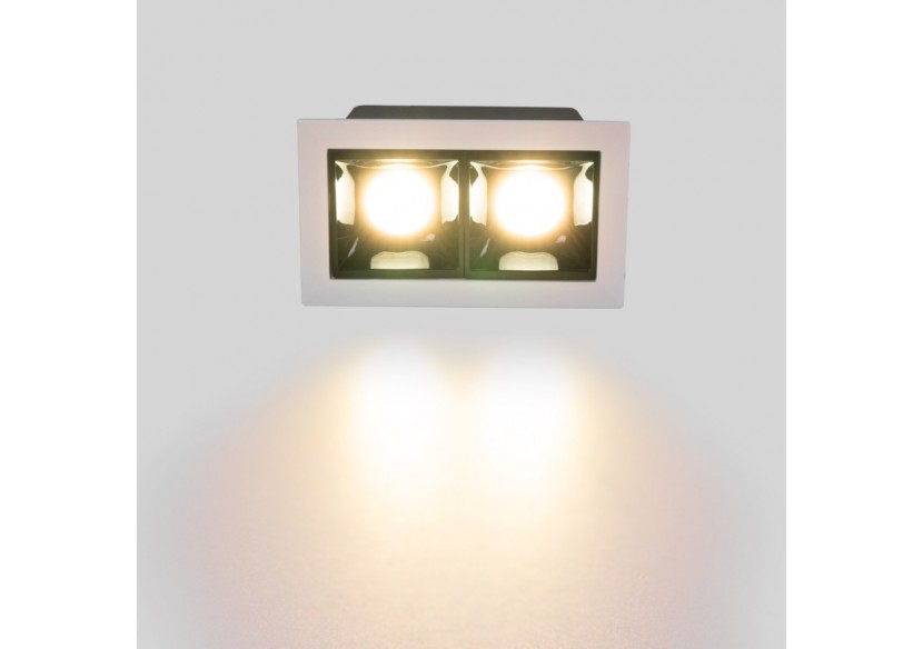 Spot linéaire LED encastrable double 4W-UGR18-IRC90-Puce OSRAM - B1211-B-BC - Barcelona LED Spot linéaire LED encastrable double 4W-UGR18-IRC90-Puce OSRAM - B1211-B-BC - Barcelona LED