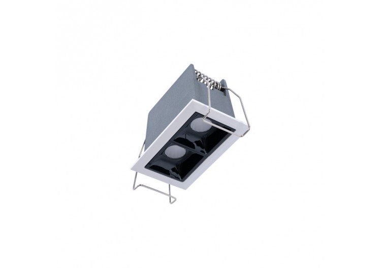 Spot linéaire LED encastrable double 4W-UGR18-IRC90-Puce OSRAM - B1218-4W-B-BN - Barcelona LED