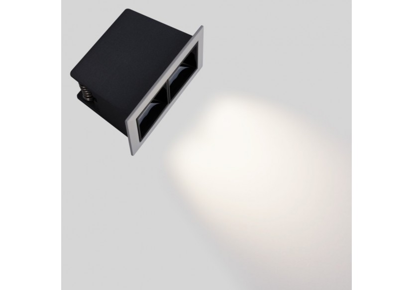 Spot linéaire LED encastrable double 4W-UGR18-IRC90-Puce OSRAM - B1218-4W-B-BN - Barcelona LED Spot linéaire LED encastrable double 4W-UGR18-IRC90-Puce OSRAM - B1218-4W-B-BN - Barcelona LED