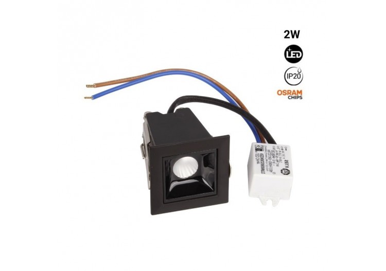Spot LED encastrable carré 2W-UGR18-IRC90-Puce OSRAM - B1210-N-BC - Barcelona LED