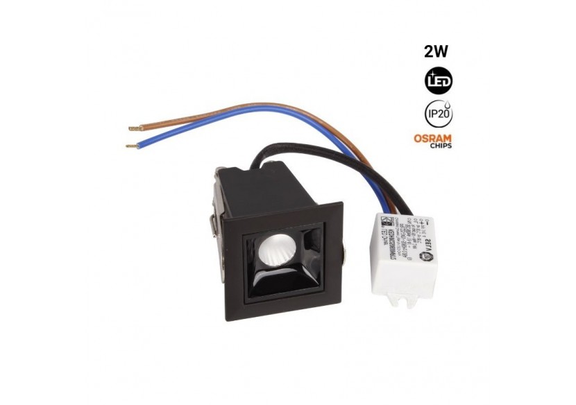 Spot LED encastrable carré 2W-UGR18-IRC90-Puce OSRAM - B1210-N-BC - Barcelona LED Spot LED encastrable carré 2W-UGR18-IRC90-Puce OSRAM - B1210-N-BC - Barcelona LED
