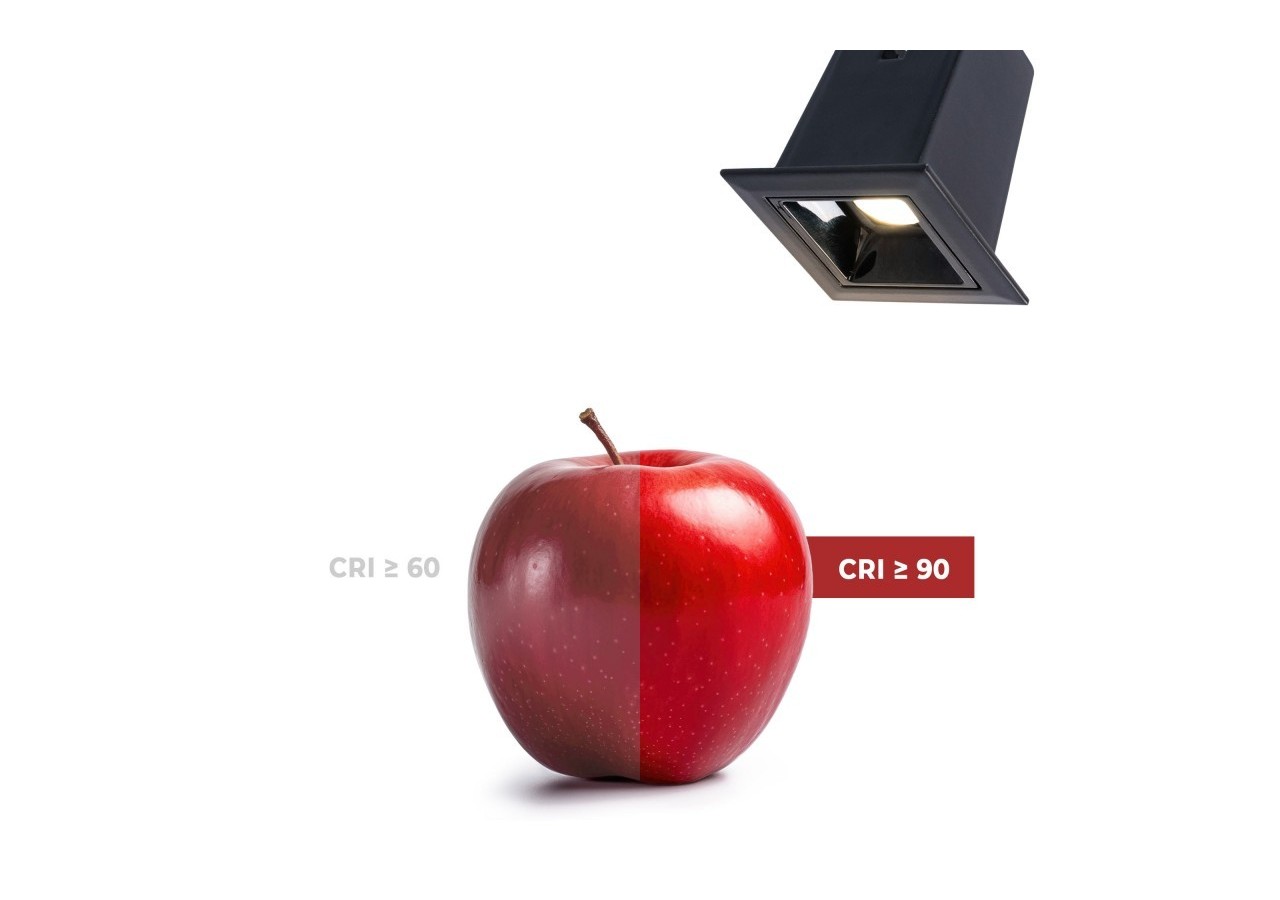 Spot LED encastrable carré 2W-UGR18-IRC90-Puce OSRAM - B1218-2W-N-BN - Barcelona LED