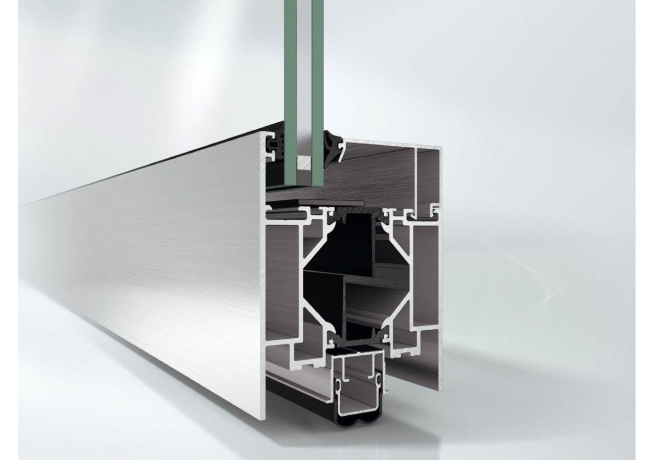 Système de portes en aluminium ADS 80 FR 30-CE