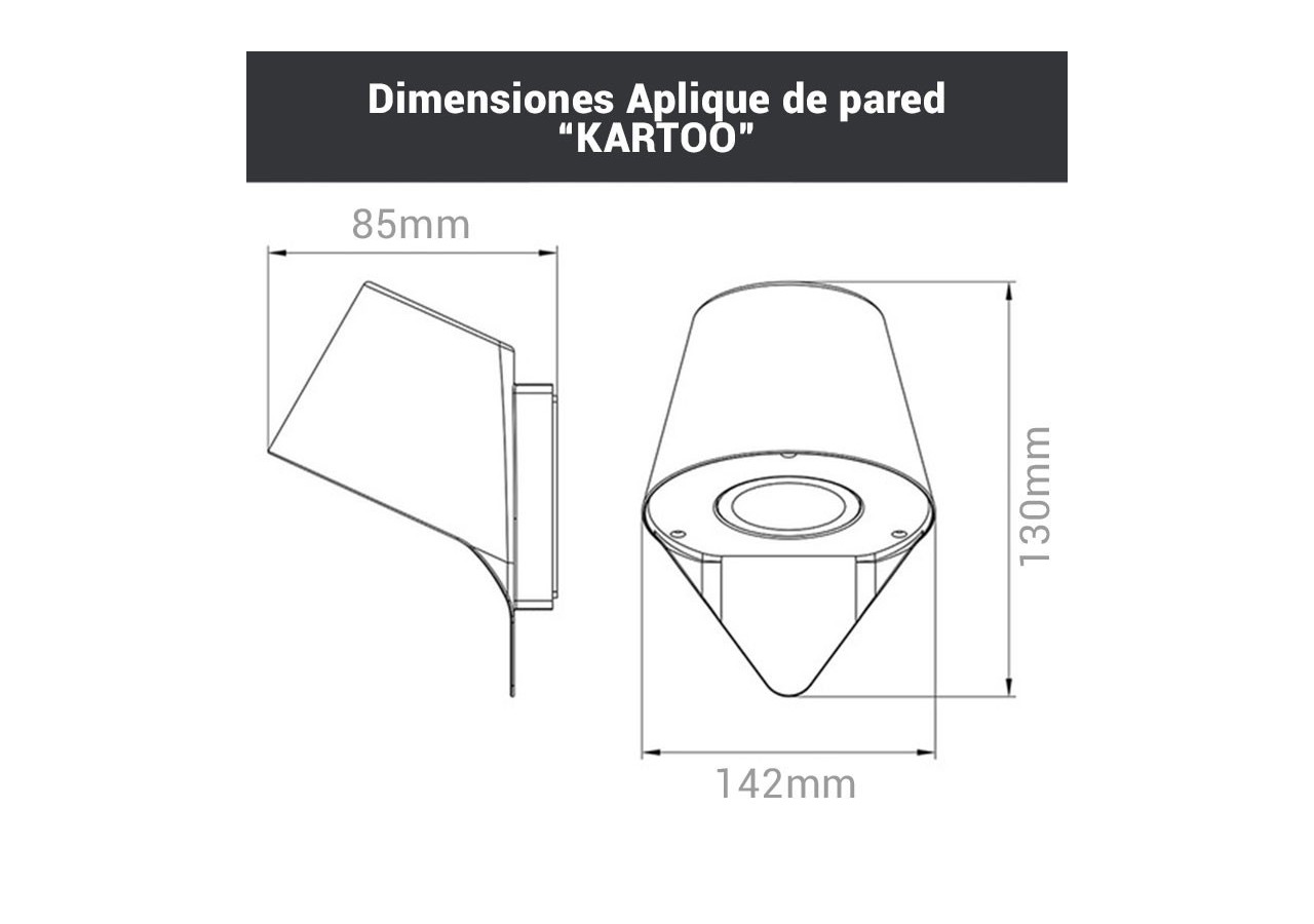 Applique murale LED 12W "Kartoo" IP54 - LN1516-B - Barcelona LED