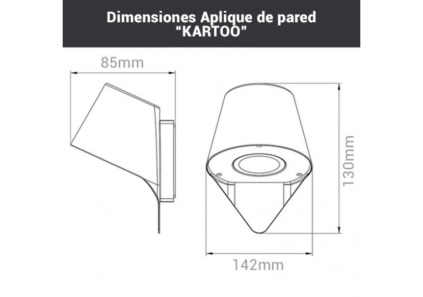 Applique murale LED 12W "Kartoo" IP54 - LN1516-B - Barcelona LED