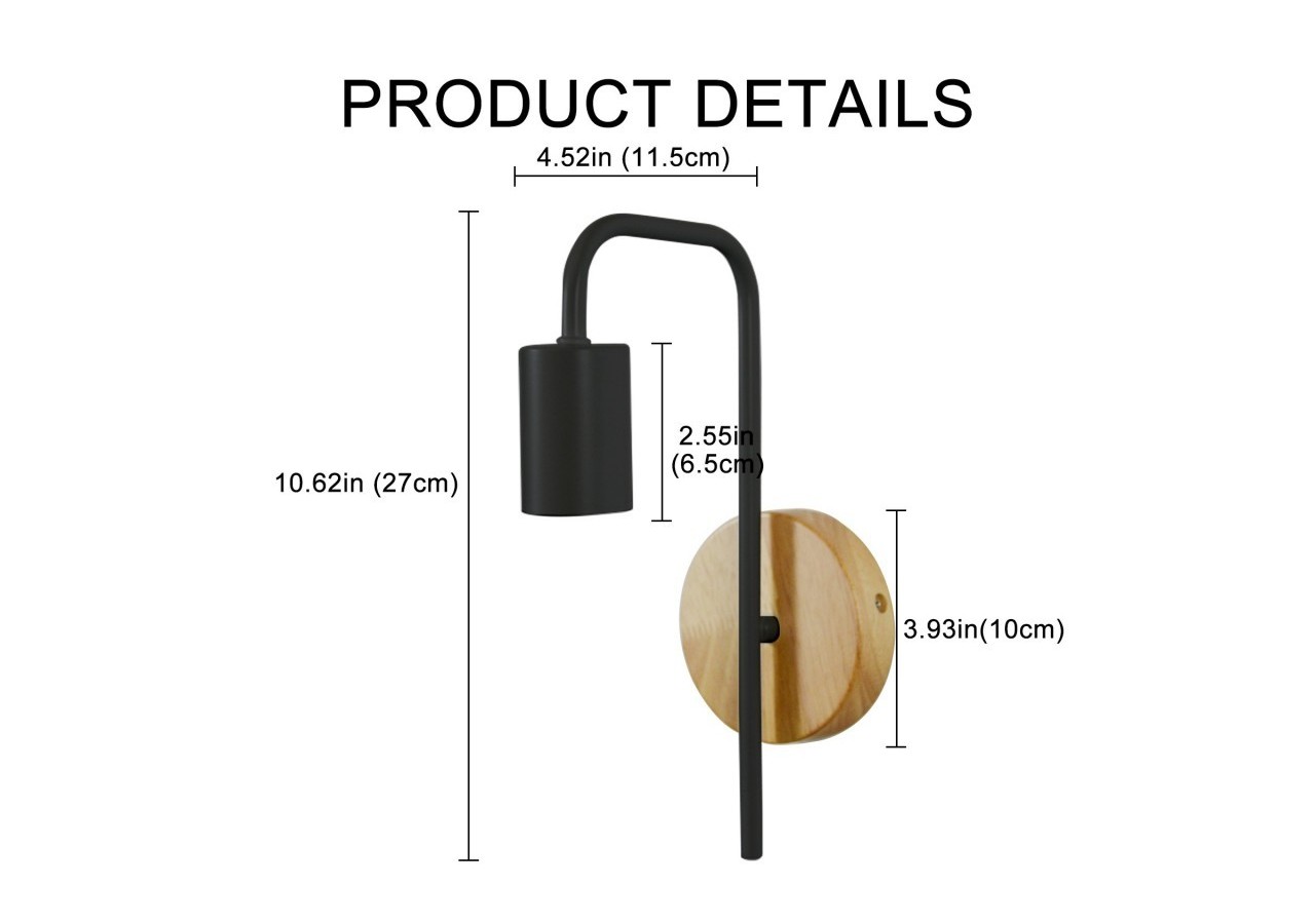 Applique murale intérieur "Finna" E27 - LN1313-N - Barcelona LED