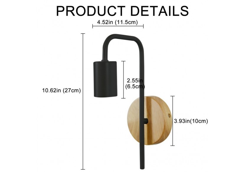 Applique murale intérieur "Finna" E27 - LN1313-N - Barcelona LED